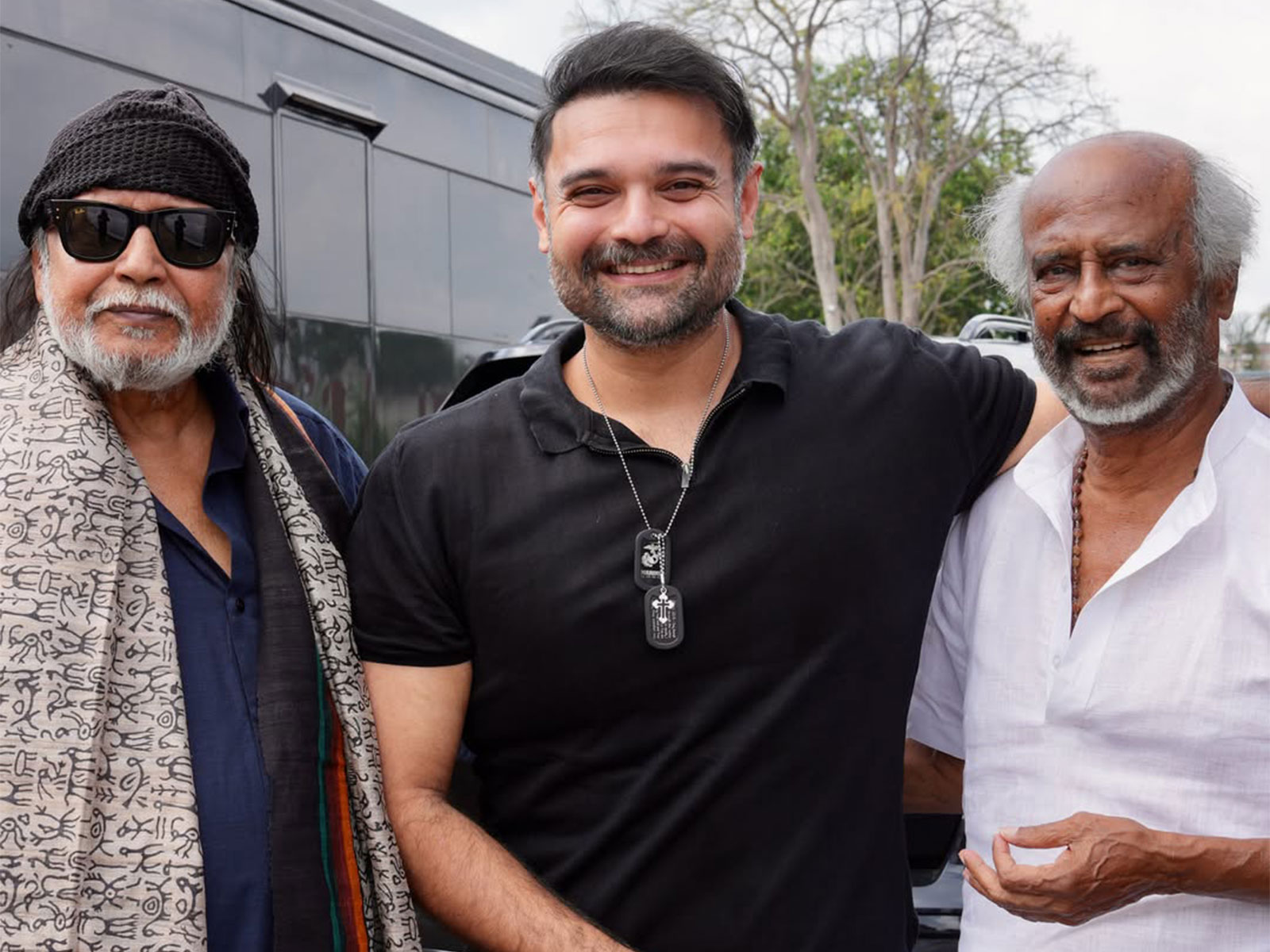 Mithun Chakraborty, Mimoh with Rajinikanth on Jailer 2 sets (Photo/Instagram@mimohchakraborty)