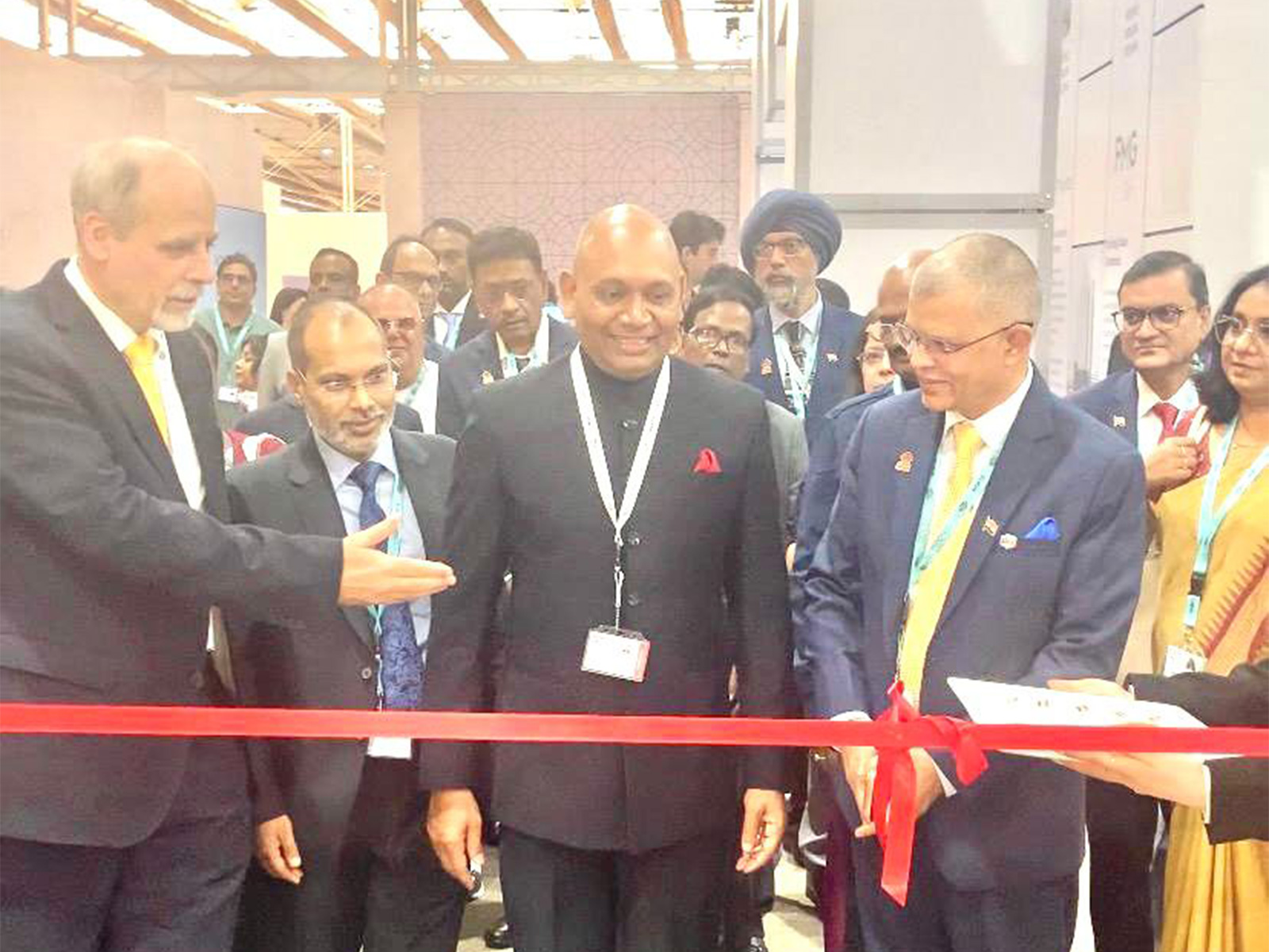 India's Ambassador to Azerbaijan, Abhay Kumar, inaugurates the India Pavilion at the 13th World Urban Forum in Baku. (Photo/ANI)