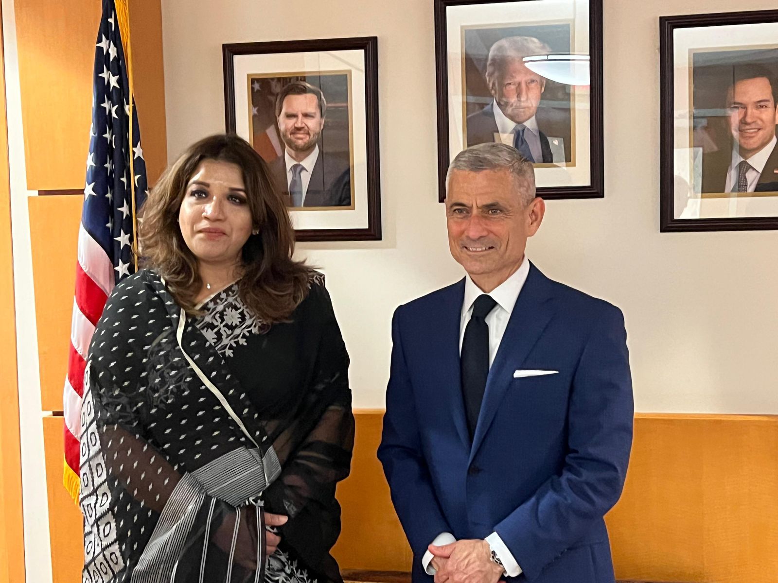 Bangladesh's state minister for foreign affairs, Shama Obaed Islam, meets the US Assistant Secretary of the Bureau of South and Central Asian Affairs (SCA), S. Paul Kapur, at the State Department (Photo/Bangladesh Embassy in Washington DC)