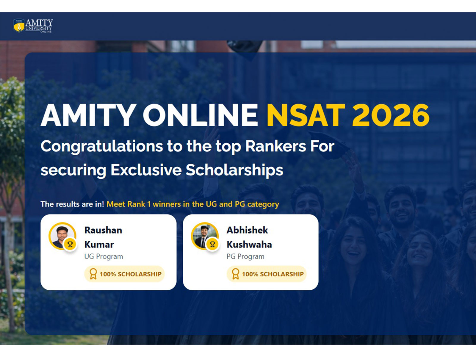 AONSAT celebrated academic excellence nationwide, awarding merit-based scholarships to 12 top-performing undergraduate and postgraduate students