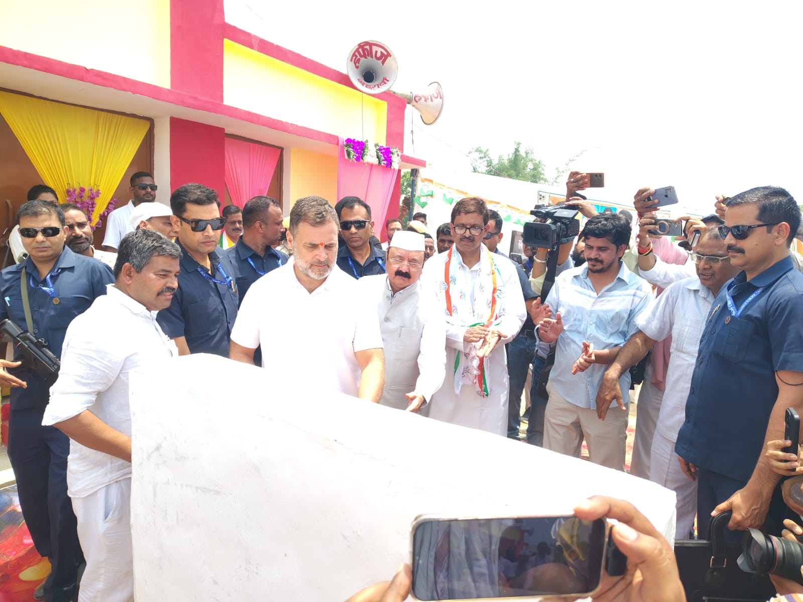 Congress leader Rahul Gandhi in Rae Bareli (Photo/ANI)