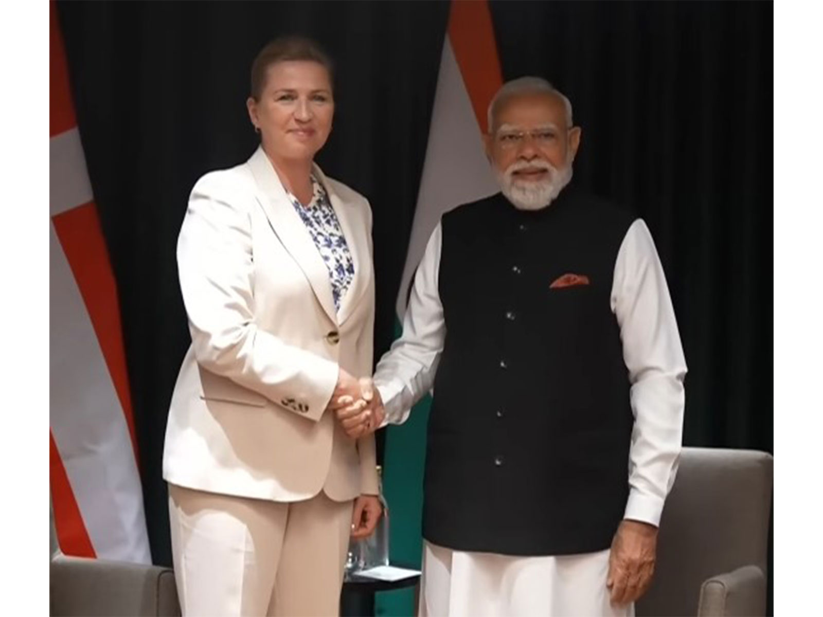 Prime Minister Narendra Modi with Denmark's PM Mette Frederiksen (Photo/YouTube/NarendraModi)
