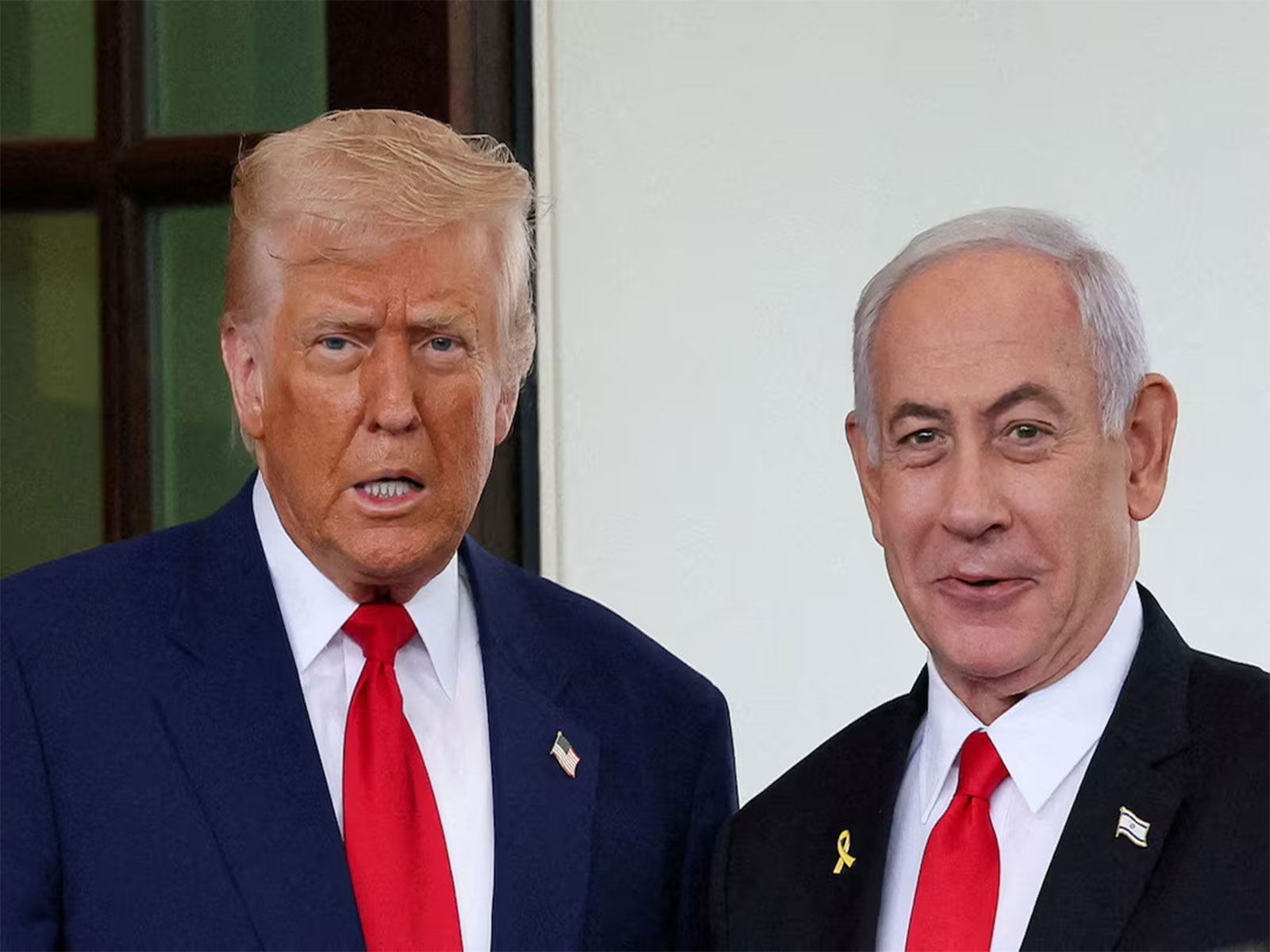 US President Donald Trump and Israeli Prime Minister Benjamin Netanyahu during a meeting at the White House in Washington, DC. (Photo/Reuters)