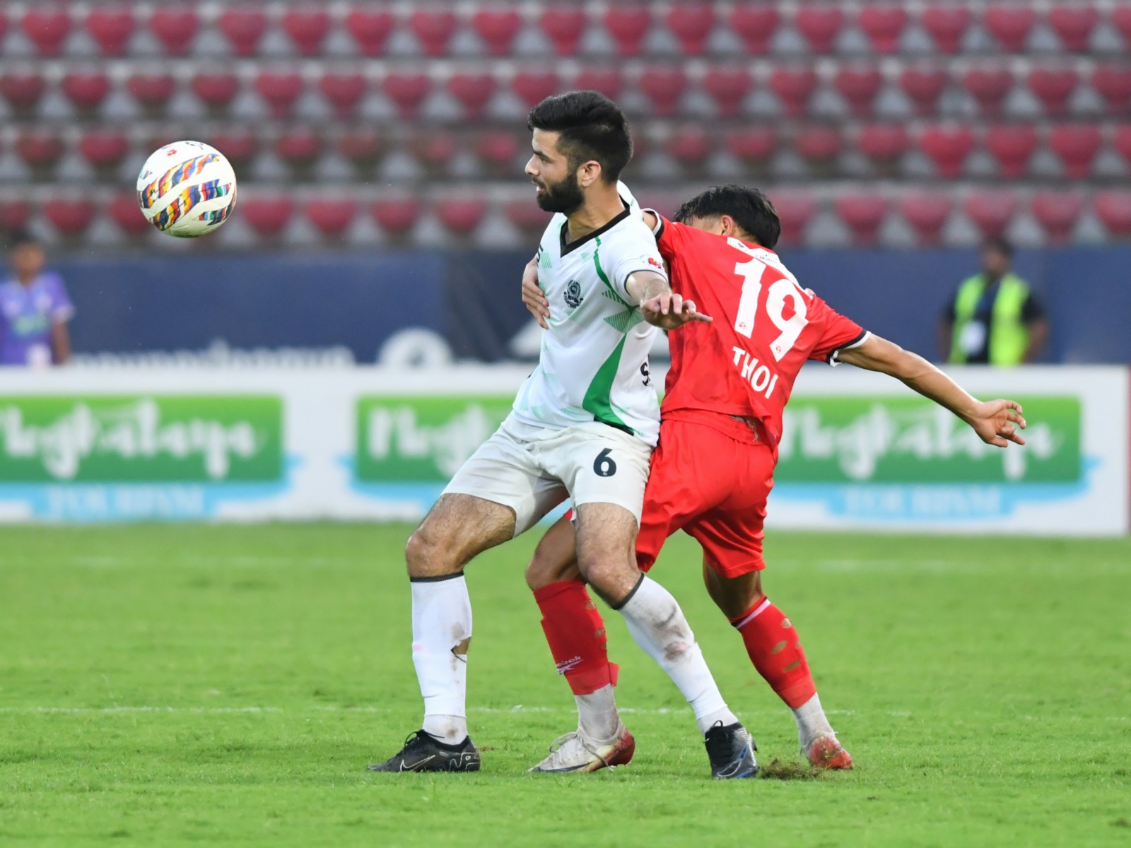 NorthEast United and Mohammedan Sporting Club players in action (Photo: AIFF Media)