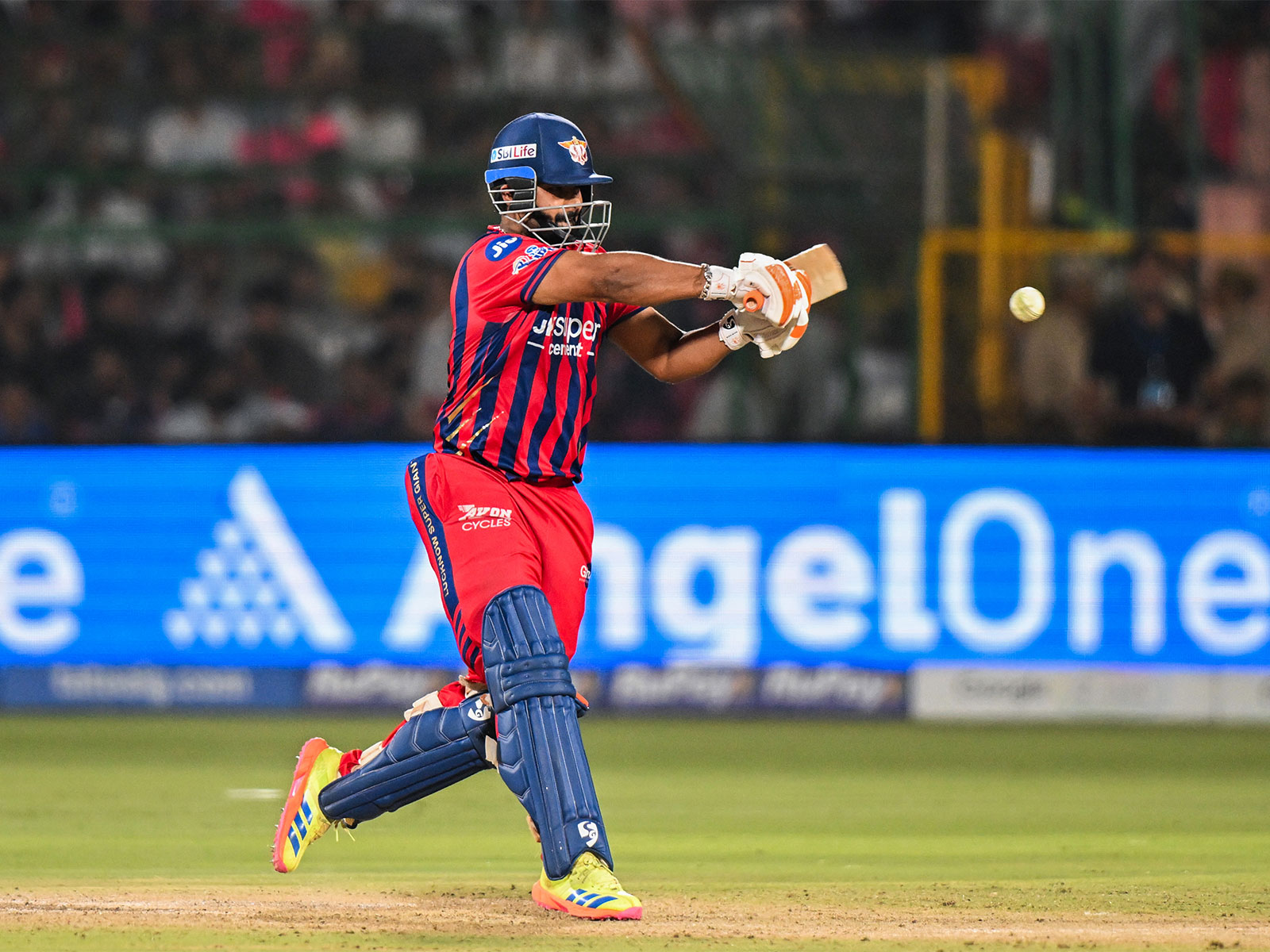 LSG skipper Rishabh Pant plays a shot during IPL 2026 clash vs RR (Photo: ANI)