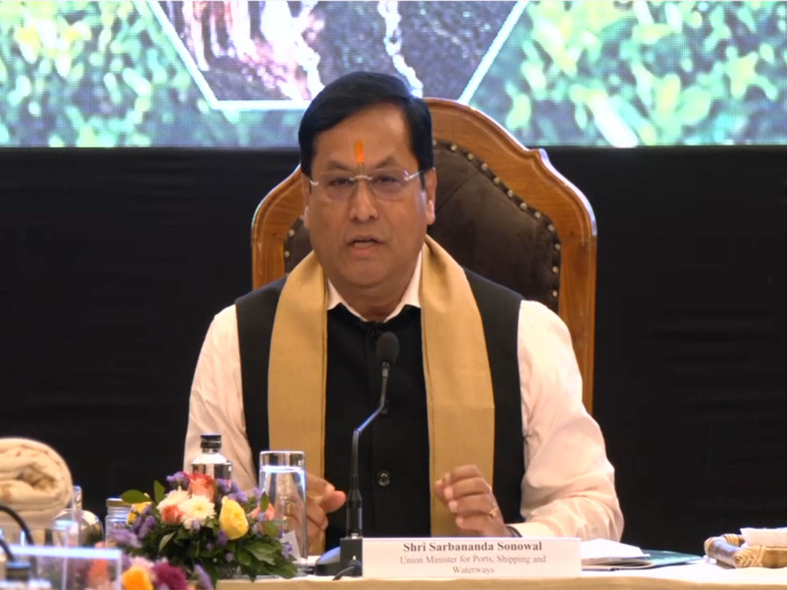 Union Minister for Ports, Shipping and Waterways (MoPSW), Sarbananda Sonowal  (Photo/ANI)