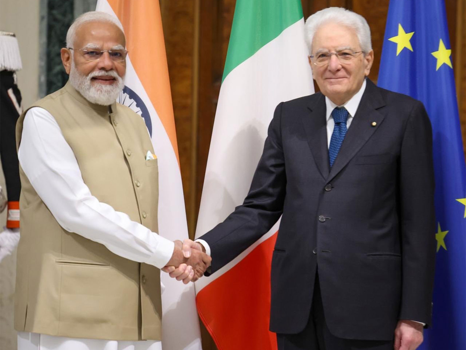PM Modi meets Italian President, discusses ways to boost bilateral ties (Photo/X@narendramodi)