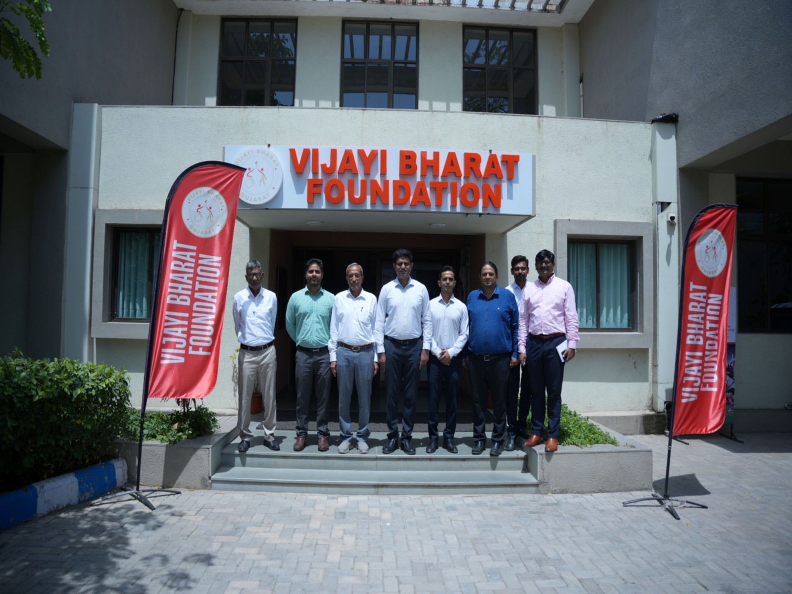 MYAS Department of Sports Joint Secretary Vineel Krishna at Ahmedabad's Vijayi Bharat Foundation (Image: VBF)