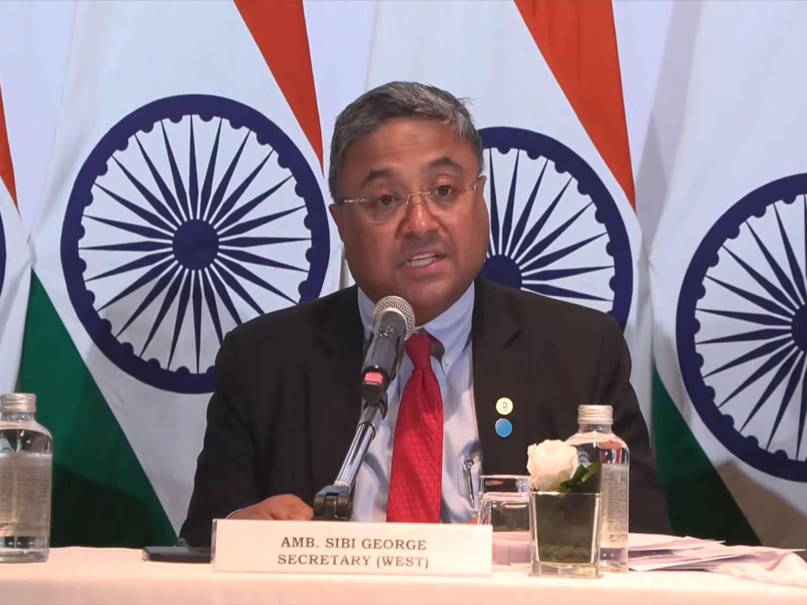 Secretary (West) in the Ministry of External Affairs, Sibi George (Photo: YouTube@ Ministry of External Affairs, India)