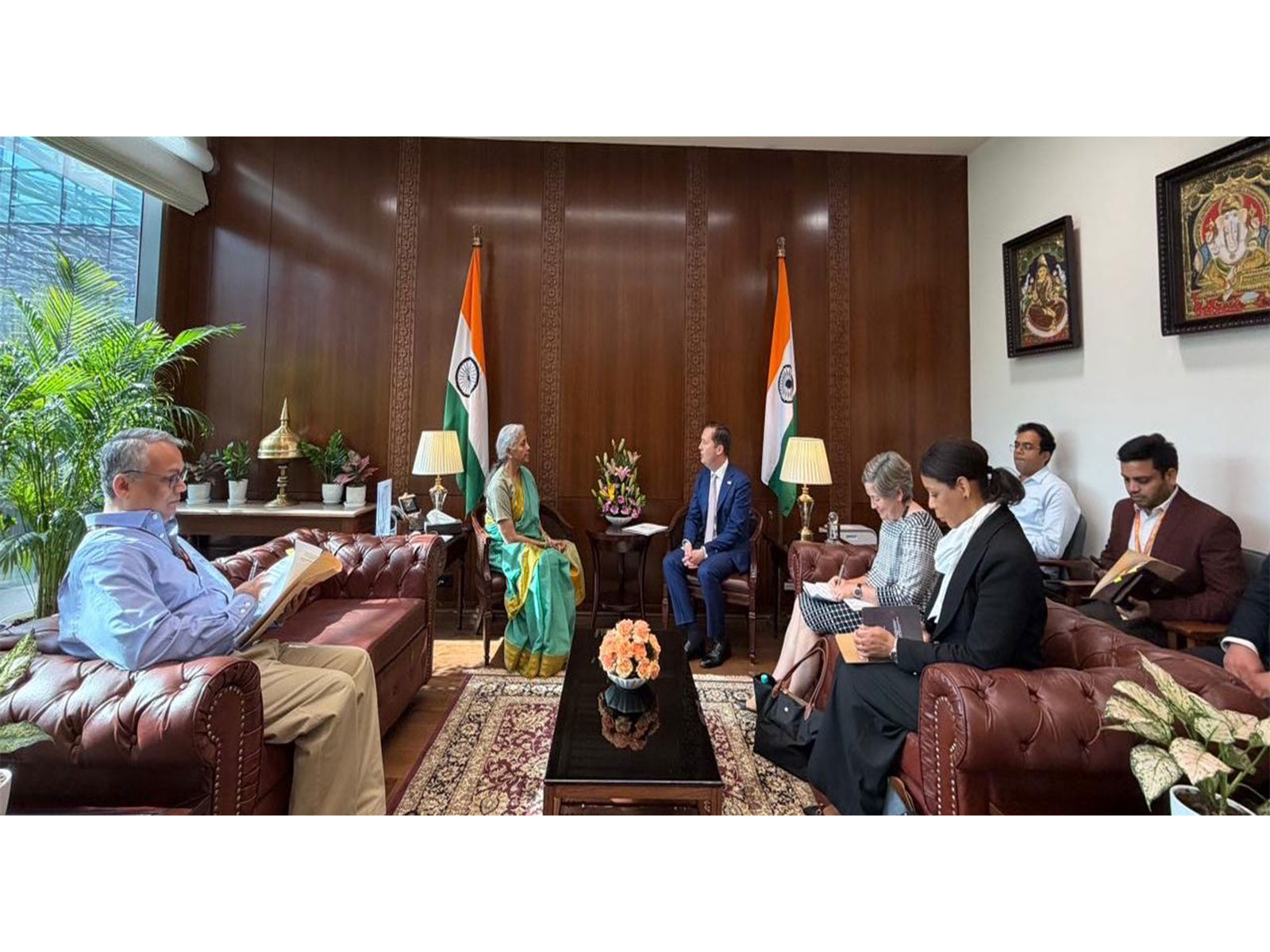 US Ambassador to India, Sergio Gor meets with Union Minister Nirmala Sitharaman (Photo/@FinMinIndia)