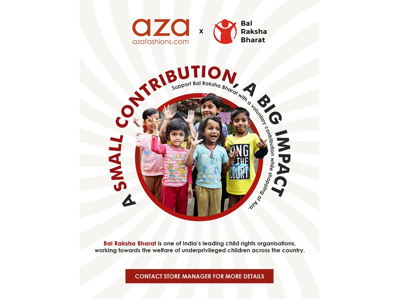 Aza Announces Association with Bal Raksha Bharat to Support Meaningful Social Impact
