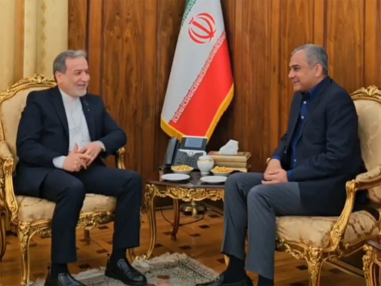 Pak Interior Minister Mohsin Naqvi with Iranian Foreign Minister Abbas Araghchi (Photo/ Iranian Foreign Ministry) 
