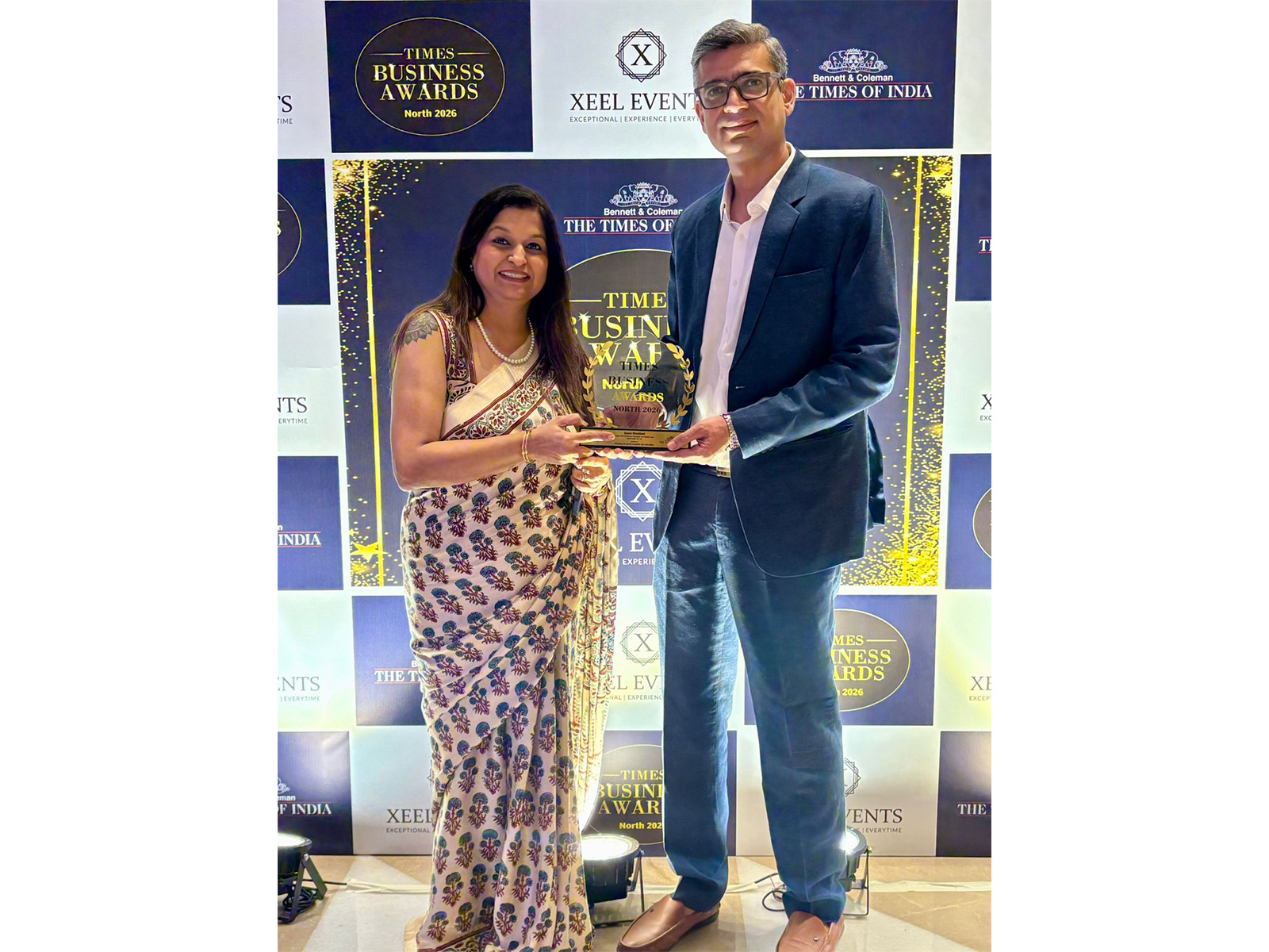 Sapna Bhambani, Senior Vice President of Operations and Country Lead, TaskUs India and Rohit Kapoor, Vice President, Human Resources, TaskUs India at the Times Business Awards 2026