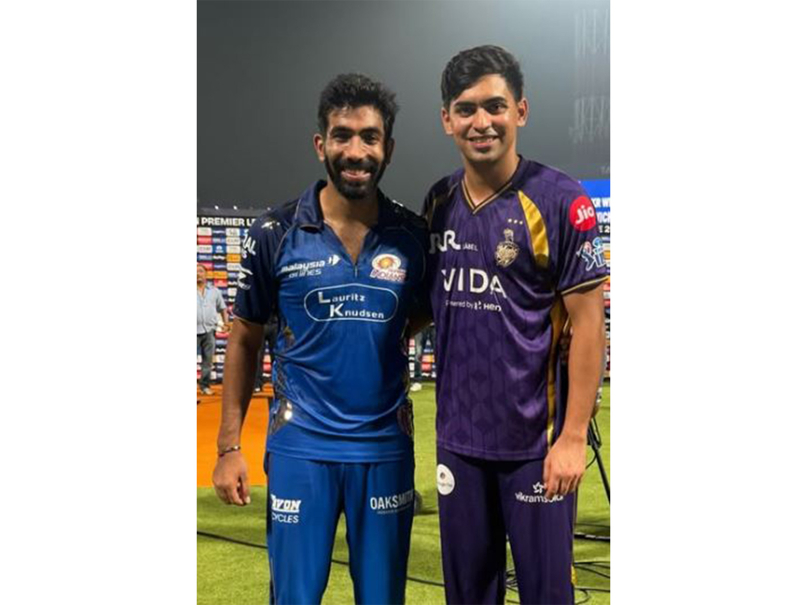 Cricketers Kartik Tyagi and Jasprit Bumrah (Image source: Kartik's Instagram)