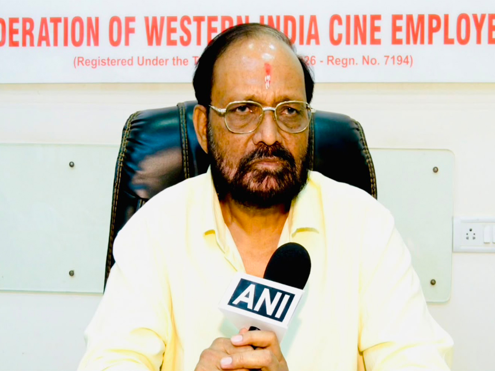 BN Tiwari, President of the Federation of Western India Cine Employees (Photo/ANI)