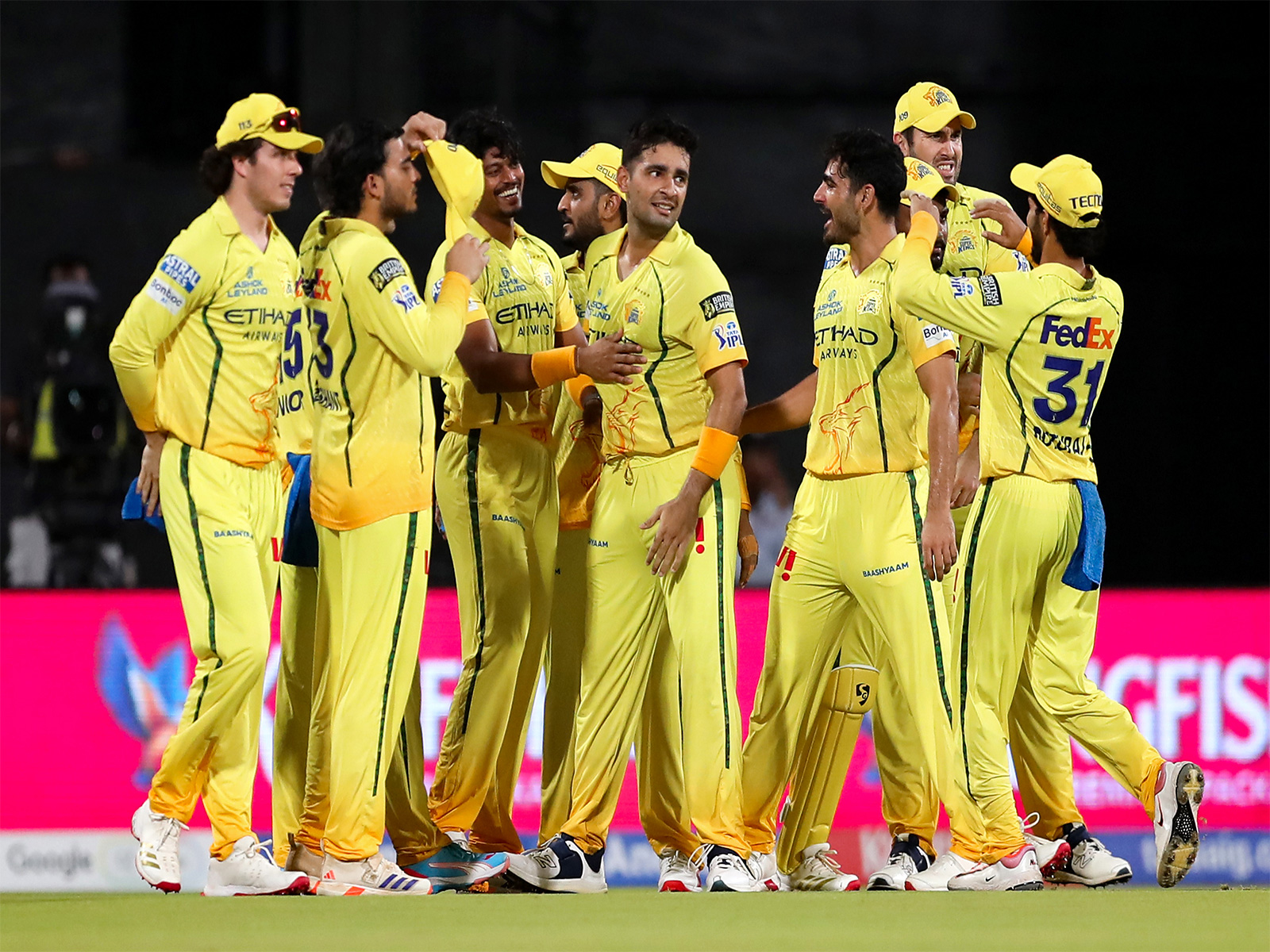 Chennai Super Kings players (Photo: ANI)
