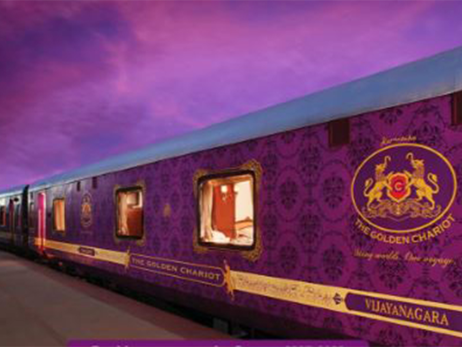 Visuals of  Golden Chariot Luxury Trains (Photo/@GoldenChariotIR)