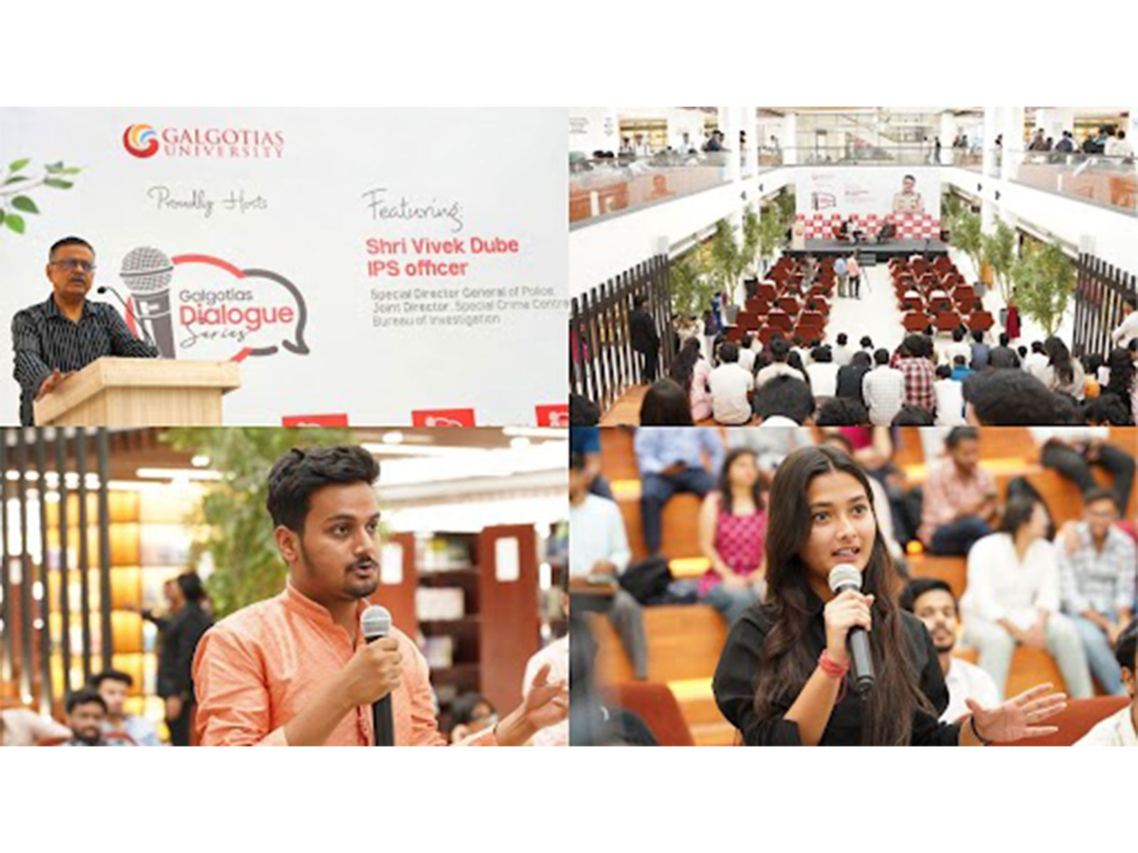 Vivek Dube interacted with students at the Galgotias Dialogue Series, where young minds engage with leaders, thinkers, and changemakers