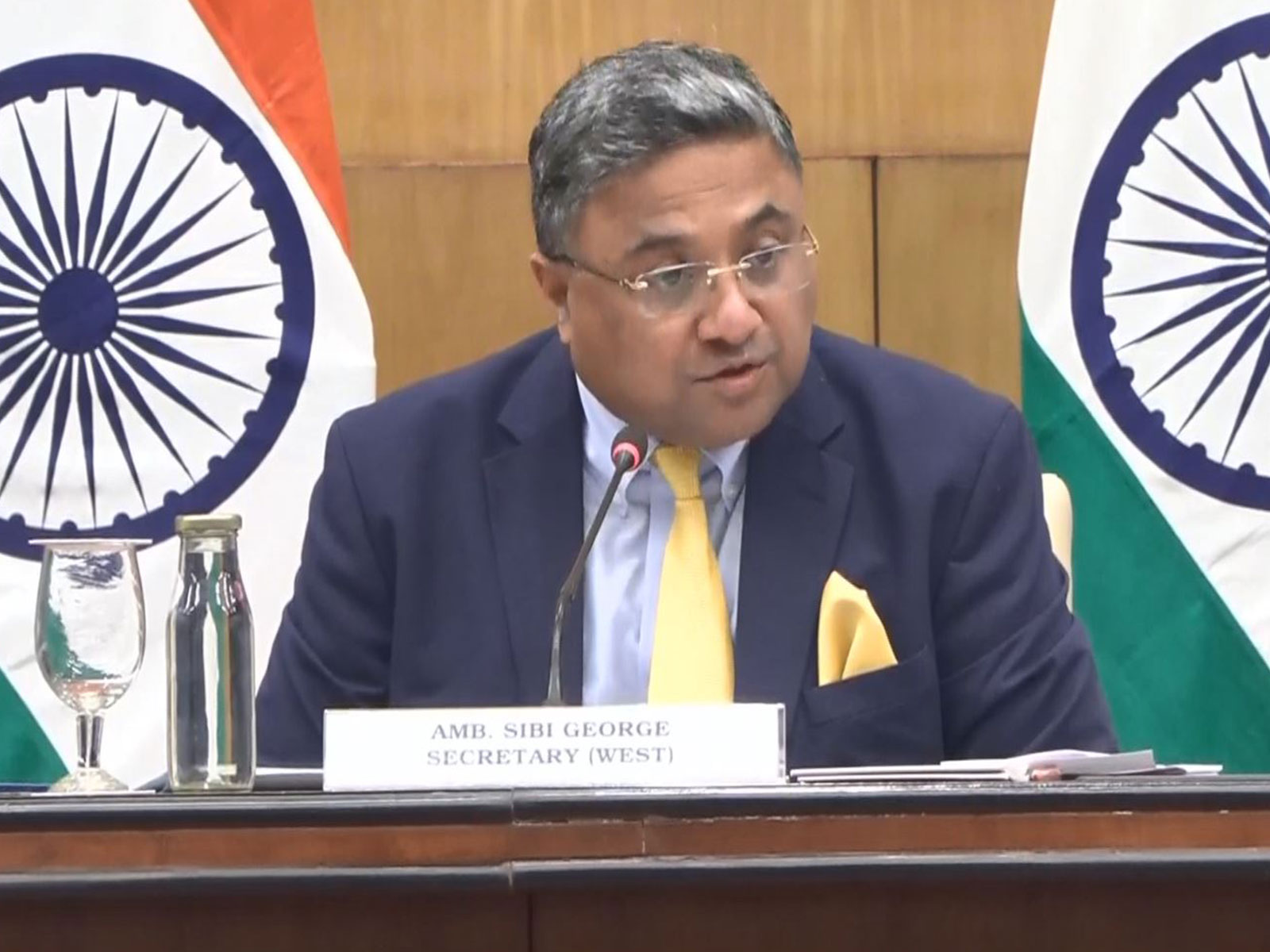Secretary (West) in the Ministry of External Affairs, Sibi George (Photo/MEAYoutube)