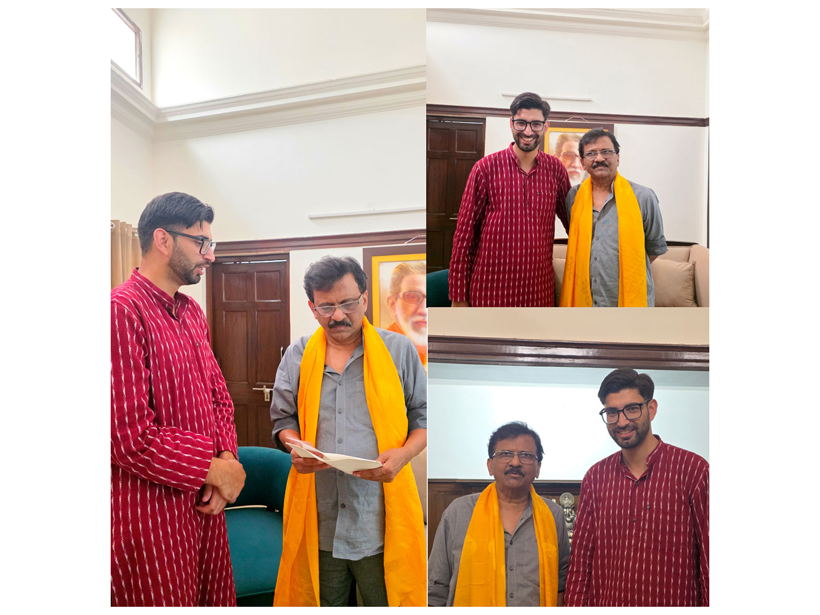 JKSA National Convenor Nasir Khuehami and Shiv Sena (UBT) MP Sanjay Raut (Photo/JKSA)