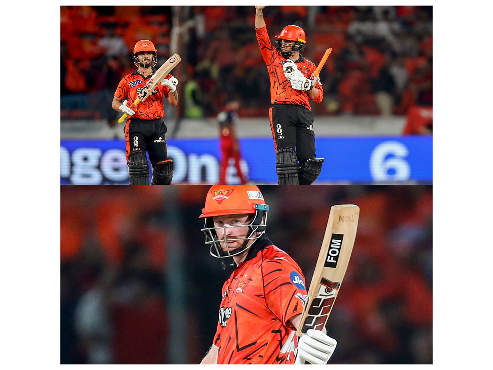 Abhishek Sharma and Ishan Kishan (up) and Heinrich Klaasen (down). (Photo: ANI)