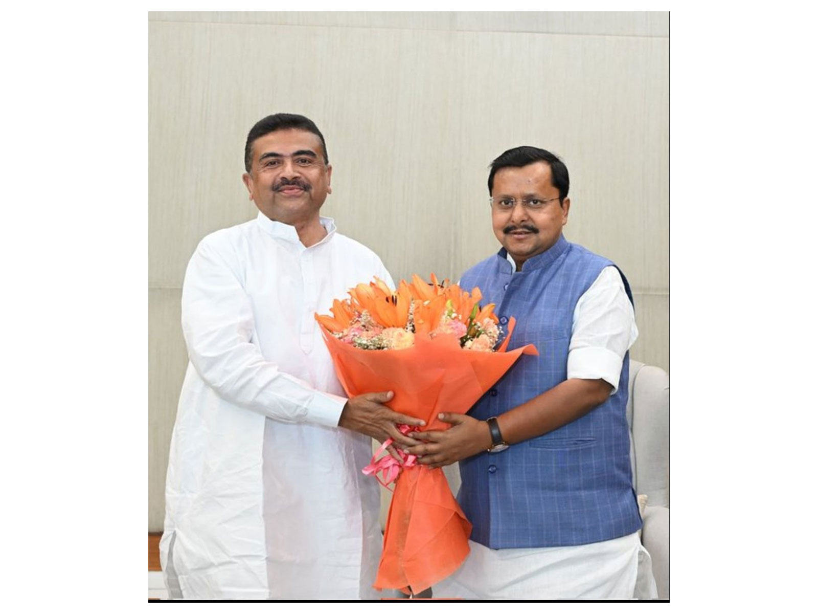 West Bengal CM Suvendu Adhikari meets BJP chief Nitin Nabin (Photo:X/@SuvenduWB)