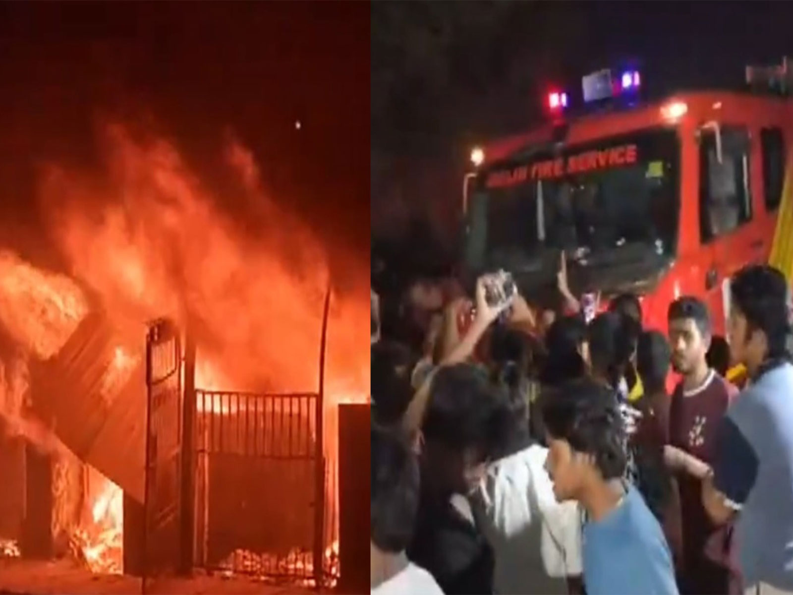 Massive fire breaks out at Shastri Park furniture market (Photo/ANI)