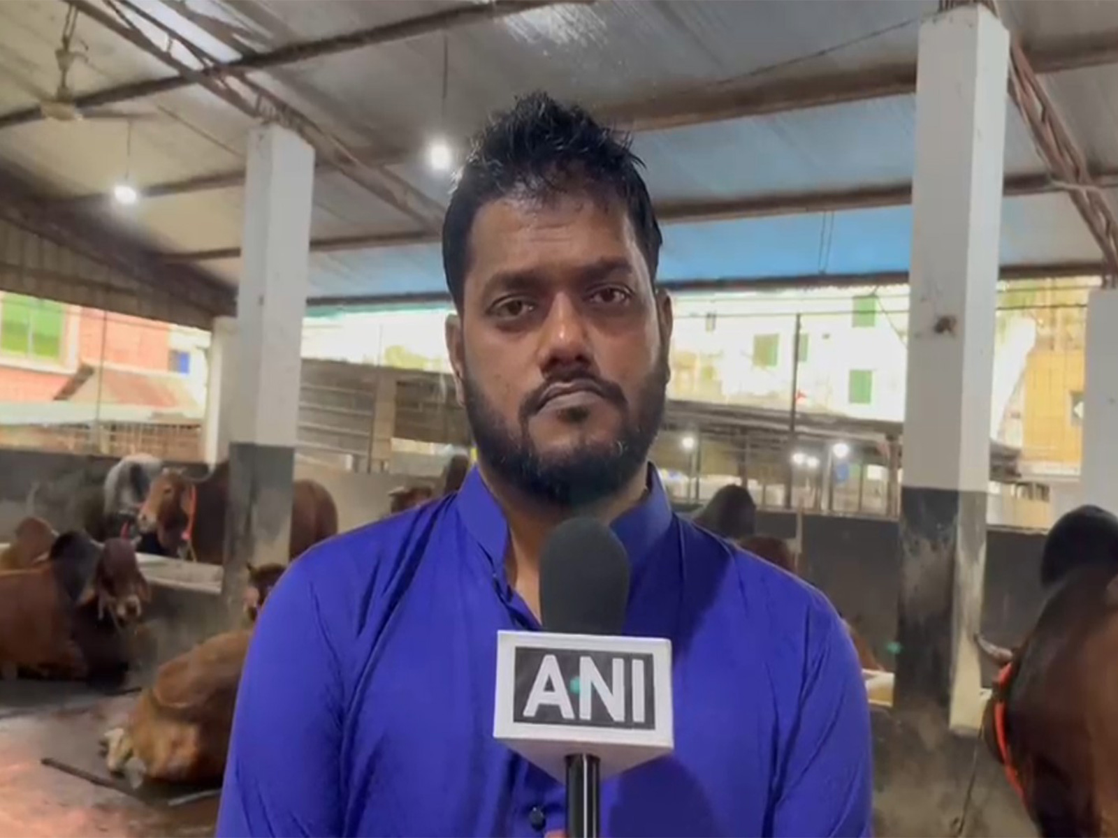 Zia Uddin Mairda (owner of Rabia Agro Farm) who sold viral buffalo named 'Donald Trump', Narayanganj, Bangladesh (Photo/ANI)