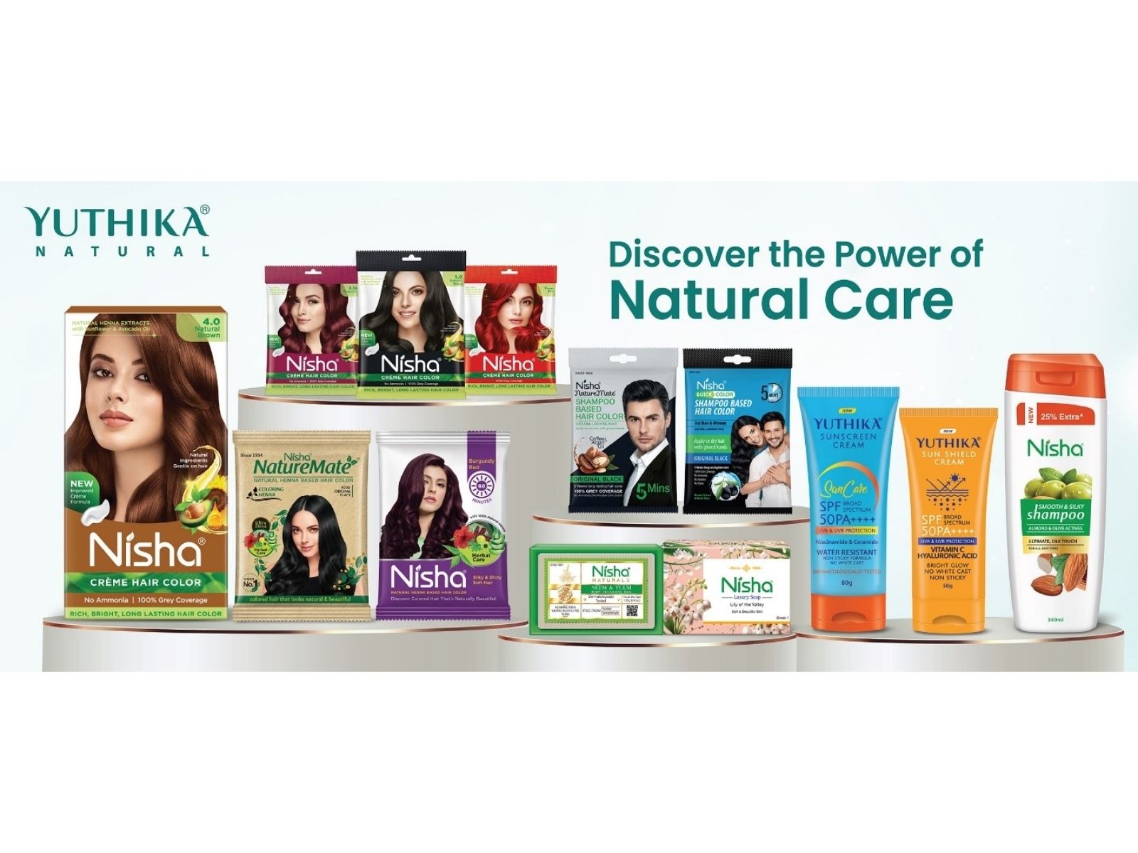 Yuthika Launches Yuthika Sun Shield Cream SPF 50 in it's skin care and expands hair color range as a global brand