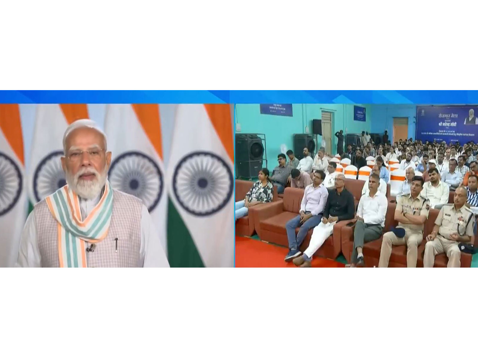 PM Modi hands over 51,000 appointment letters under Rozgar mela (Photo/ANI)