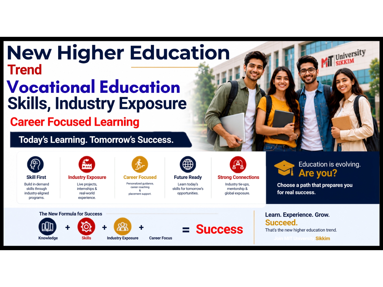 New Higher Education Trend: Skills, Industry Exposure, and Career-Focused Learning at MIT University Sikkim