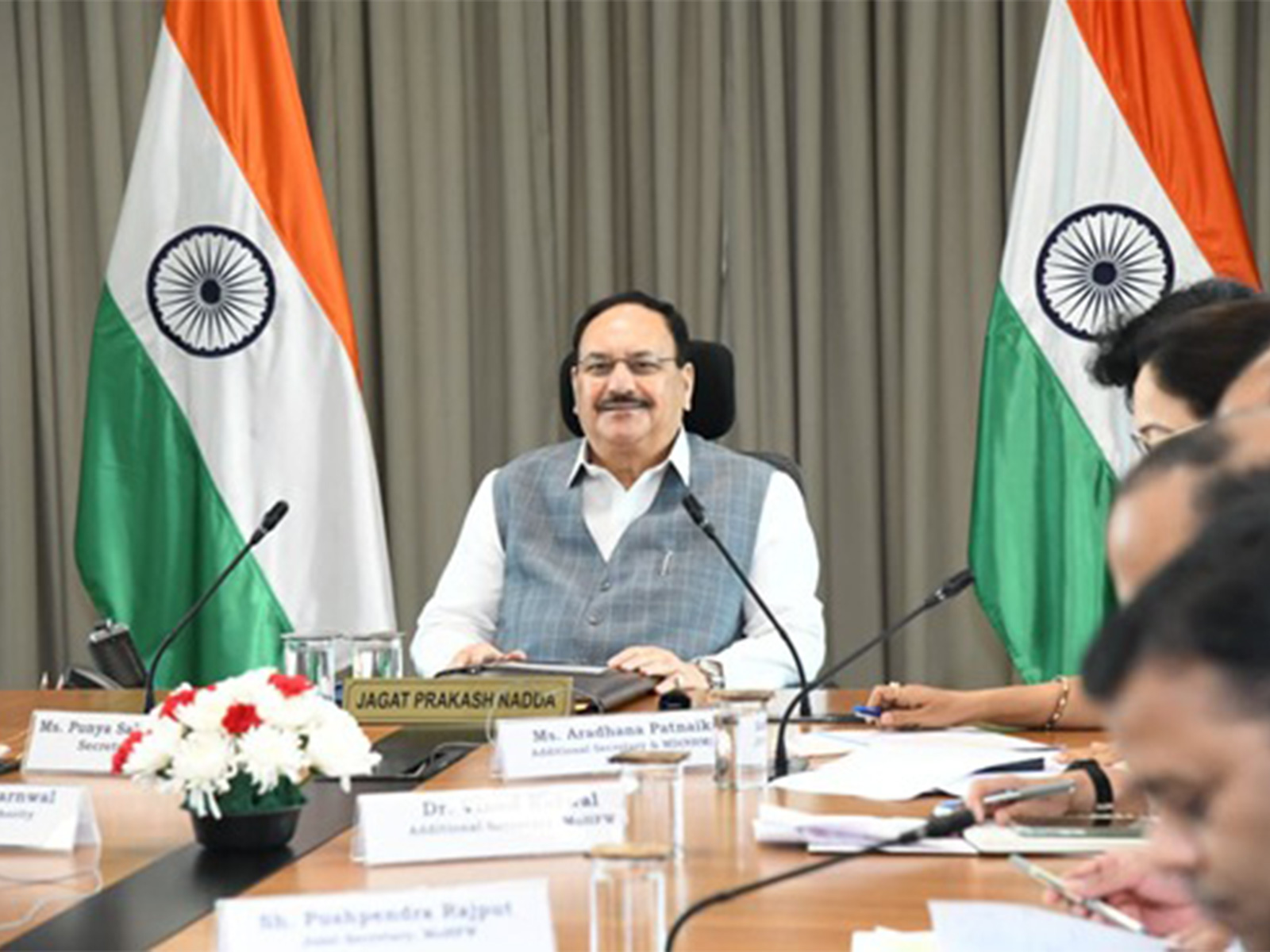 Union Health Minister JP Nadda chairs review meeting (Photo/MoFHW)