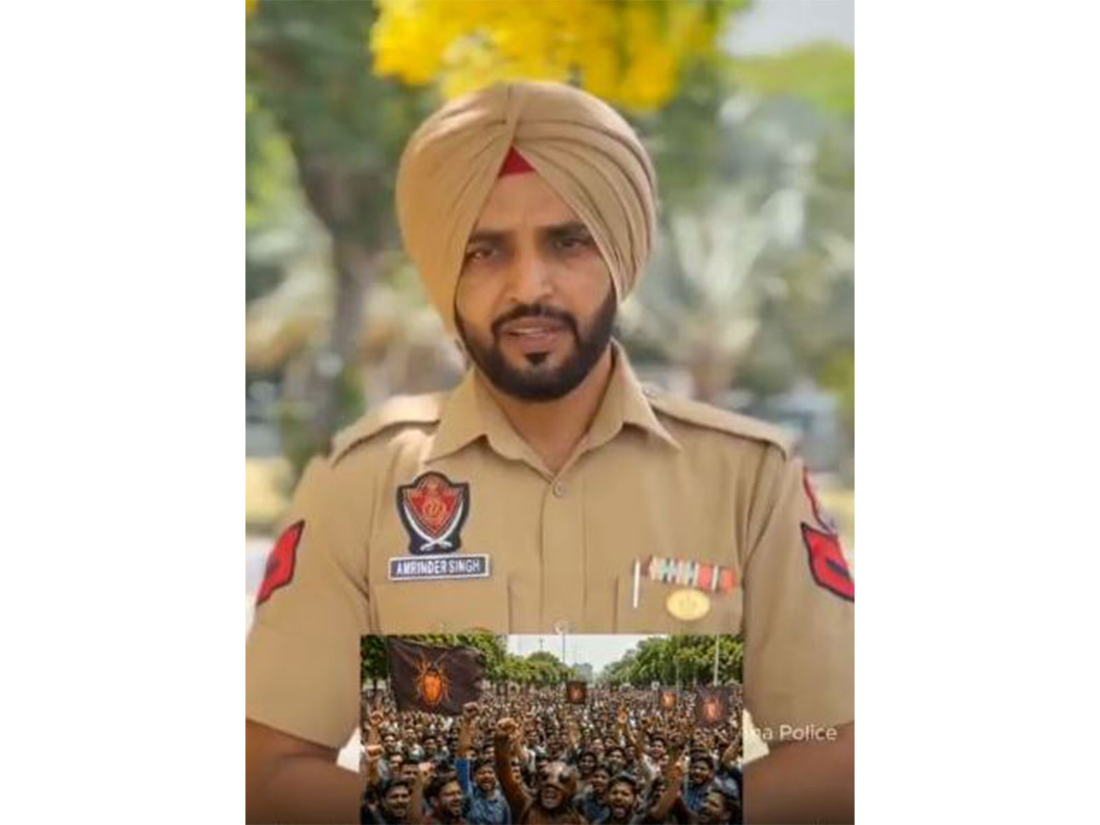 Police official issues a warning against the cyber scam (Photo/ @Ludhiana_Police)