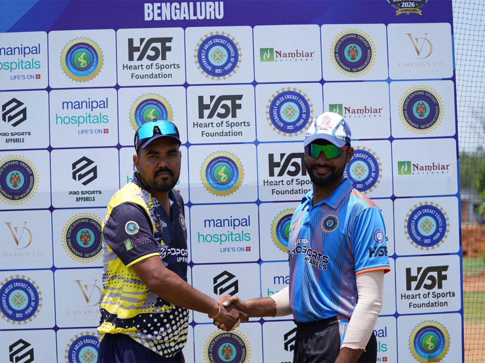 Uttar Pradesh captain Rahul Singh and Mumbai captain Karan Chokate (Image: DCCI)