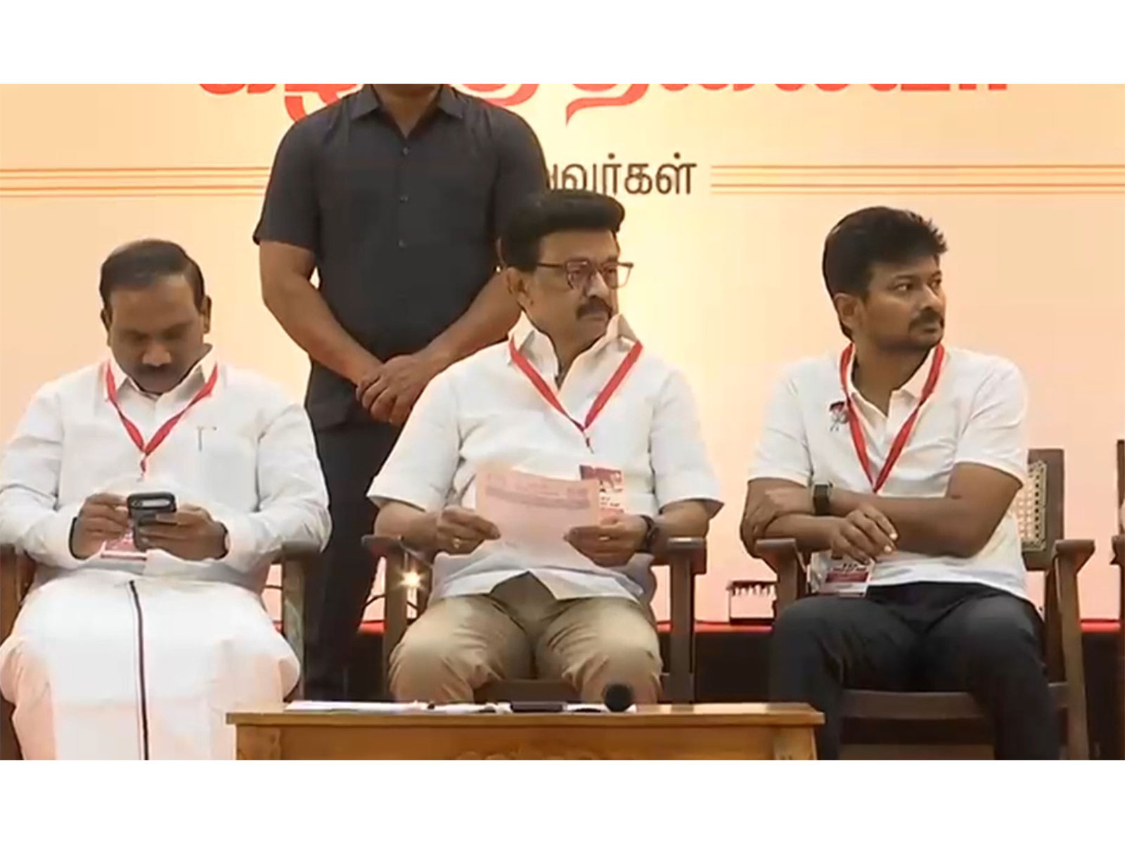 DMK Chief MK Stalin and Tamil Nadu LoP Udhayanidhi Stalin (Photo/ANI)