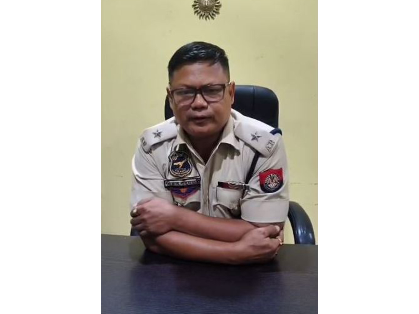 Vikram Basumatary, Officer-in-Charge, Gorchuk Police Station (Photo/ANI)