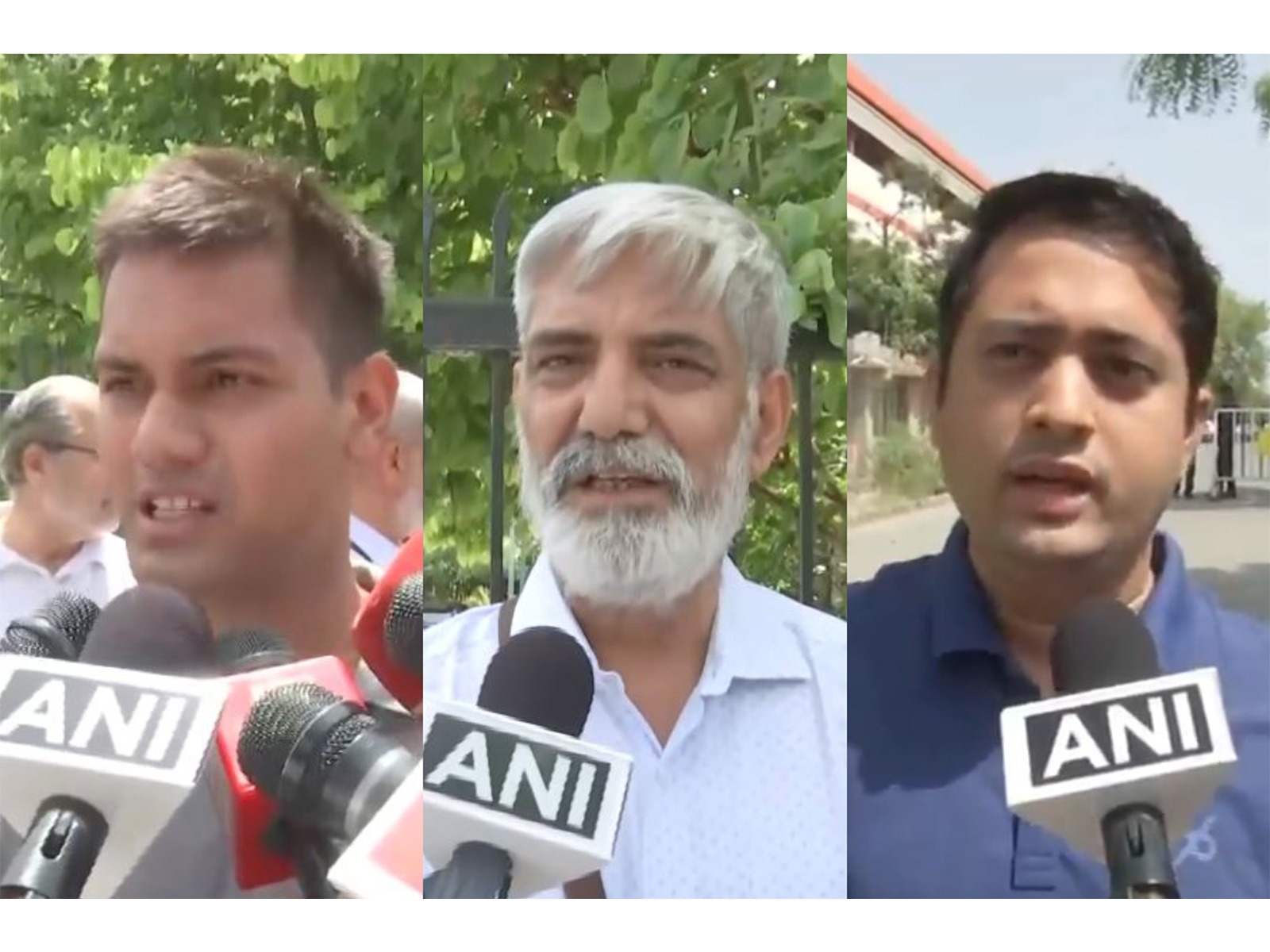 Twisha Sharma's brother, Major Harshit Sharma, father Navnidhi Sharma, and relative (Photo/ANI)