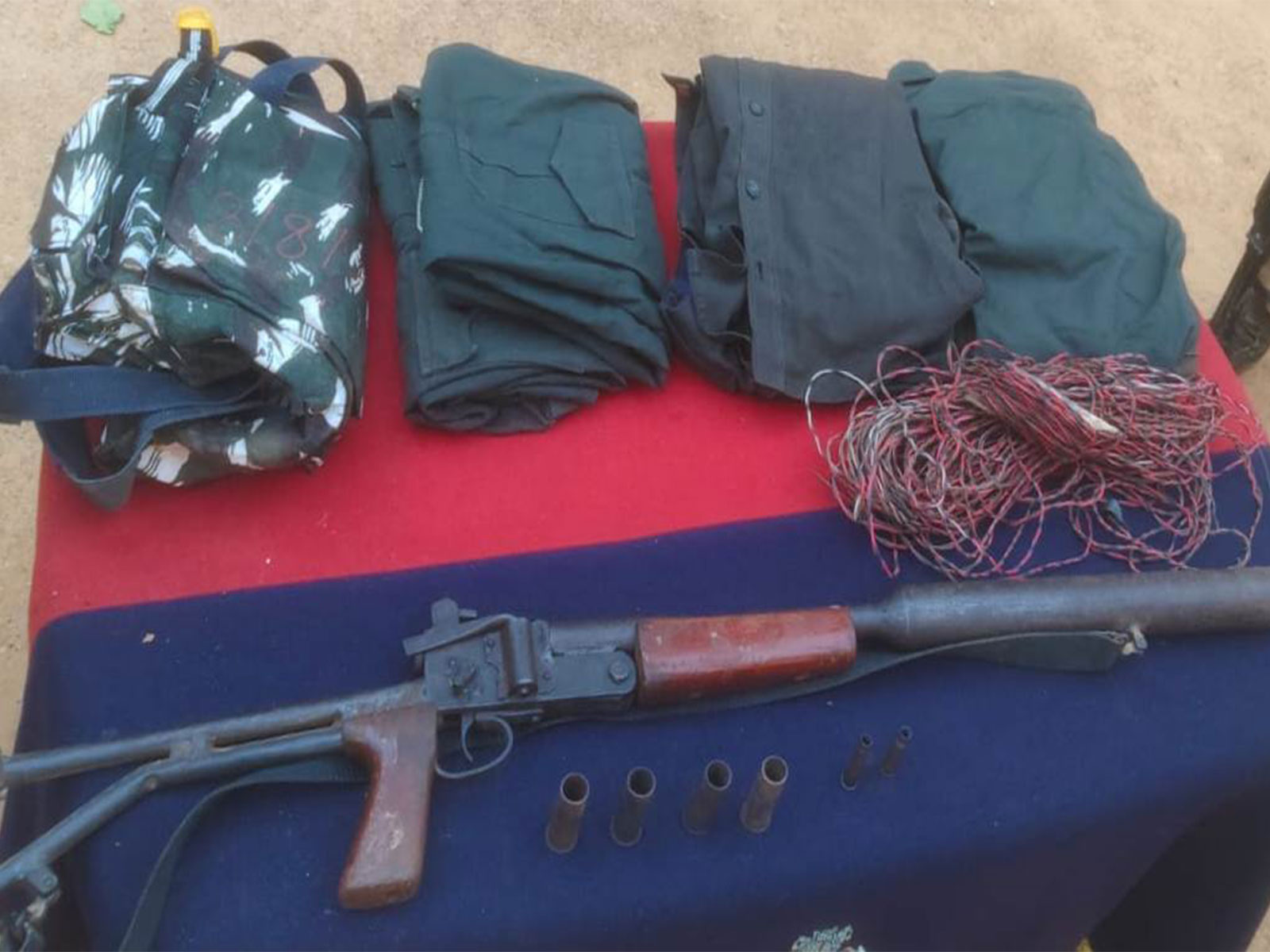 Arms, explosive recovered in Kanker (Photo/Kanker Police)