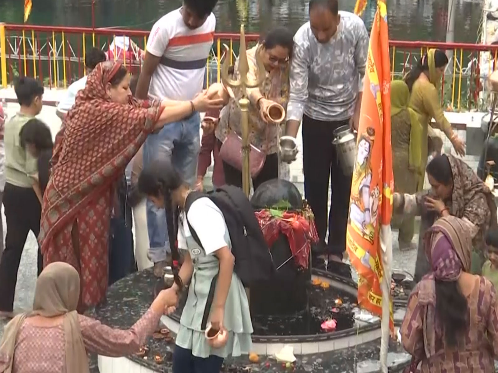 Devotees at Martand Sun Temple (Photo/ANI)