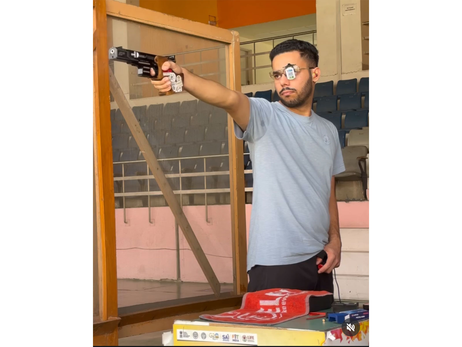 India shooter Udhayveer Sidhu during training session (Image: NRAI media)