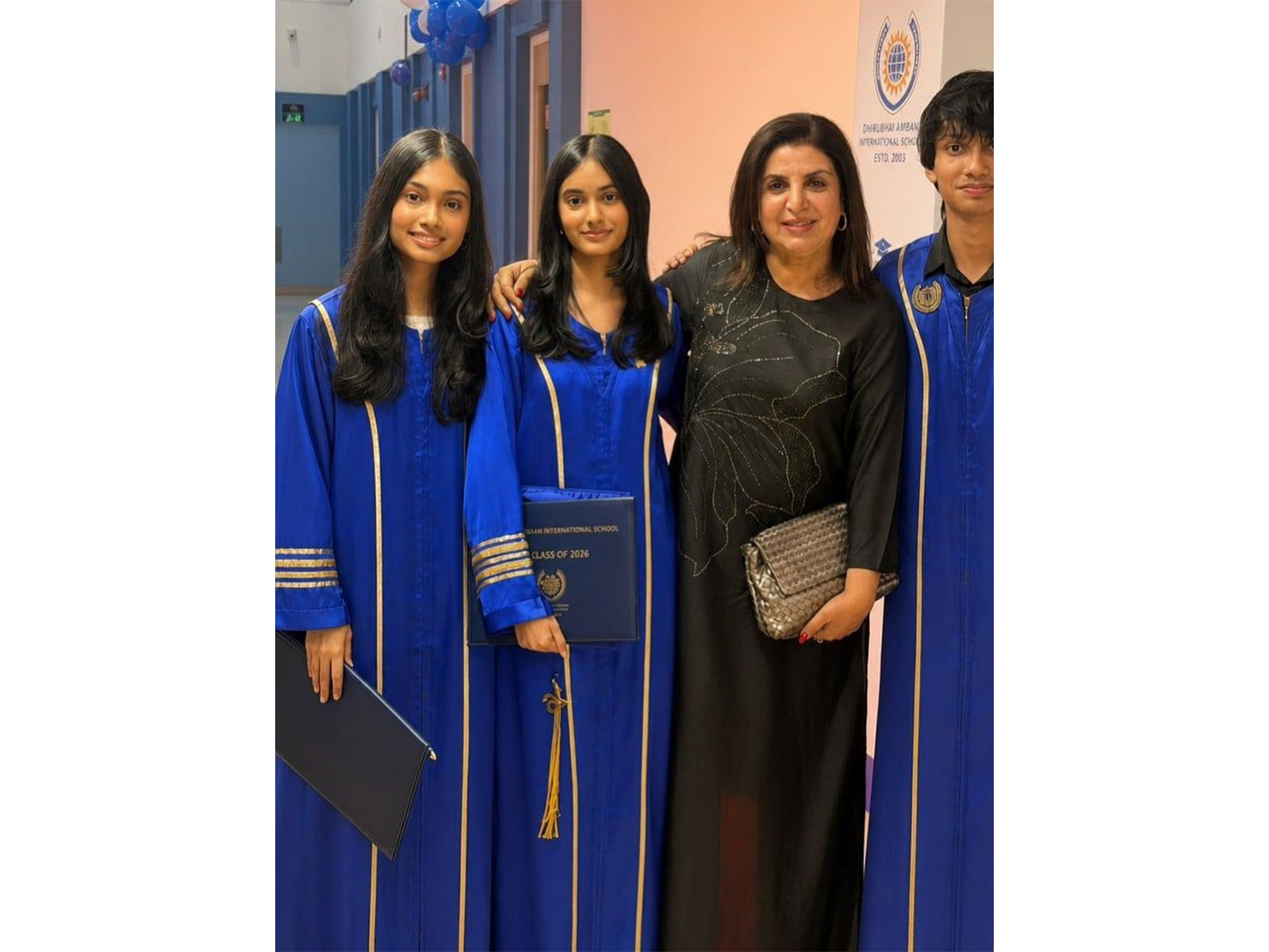 Farahh Khan celebrates her triplets' graduation (Photo/Instagram@farahkhankunder)