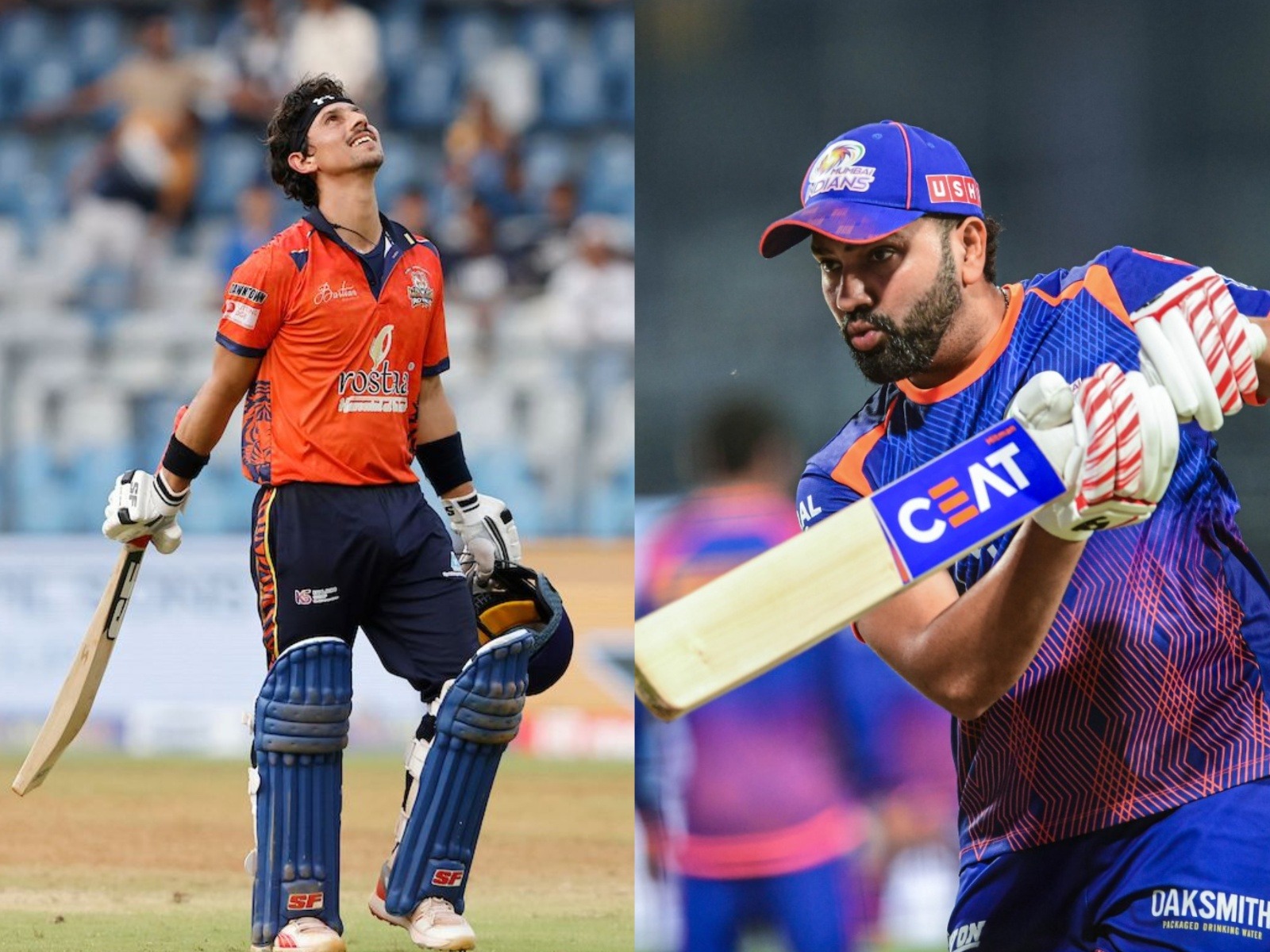 Siddhesh Lad (L) and Rohit Sharma. (Photo: MCA/ANI)