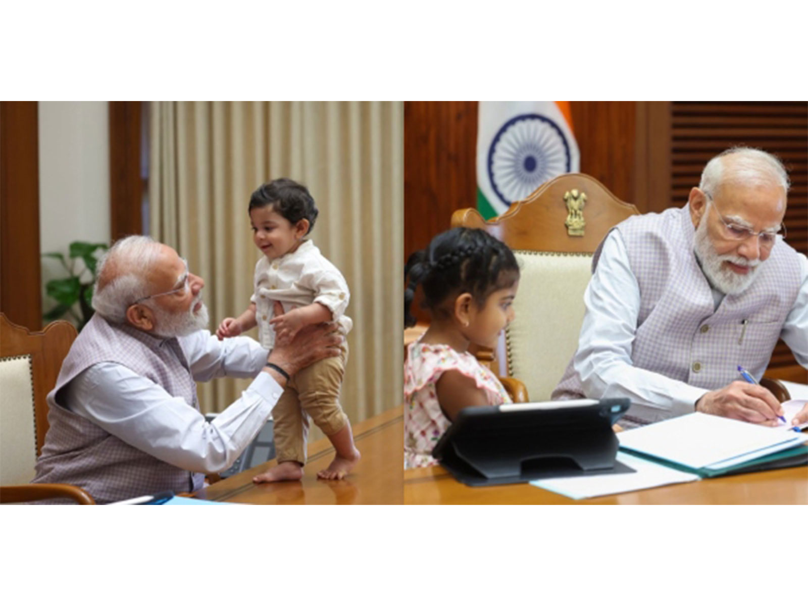 PM Modi shares heartwarming moments with Ram Mohan Naidu's children