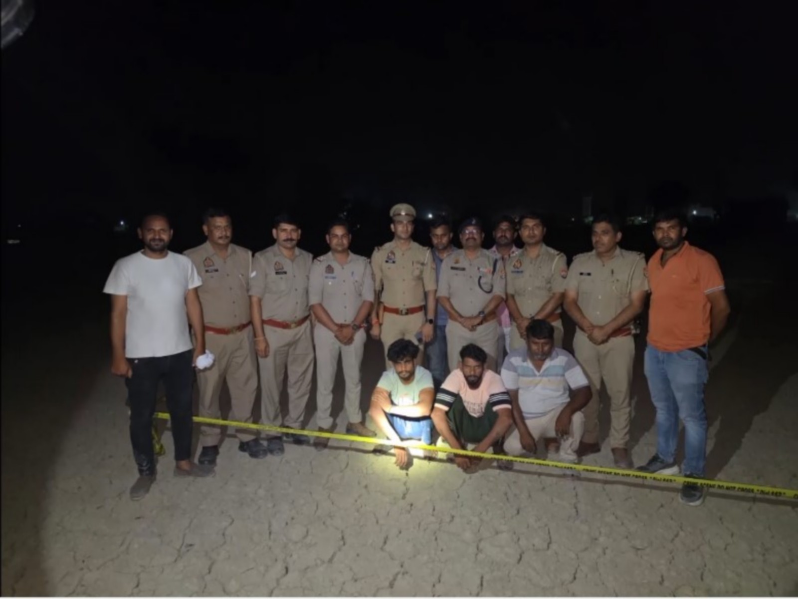 Uttar Pradesh Police arrests three cattle thieves following late night encounter at Mathura (Photo/Mathura Police Media Cell) 