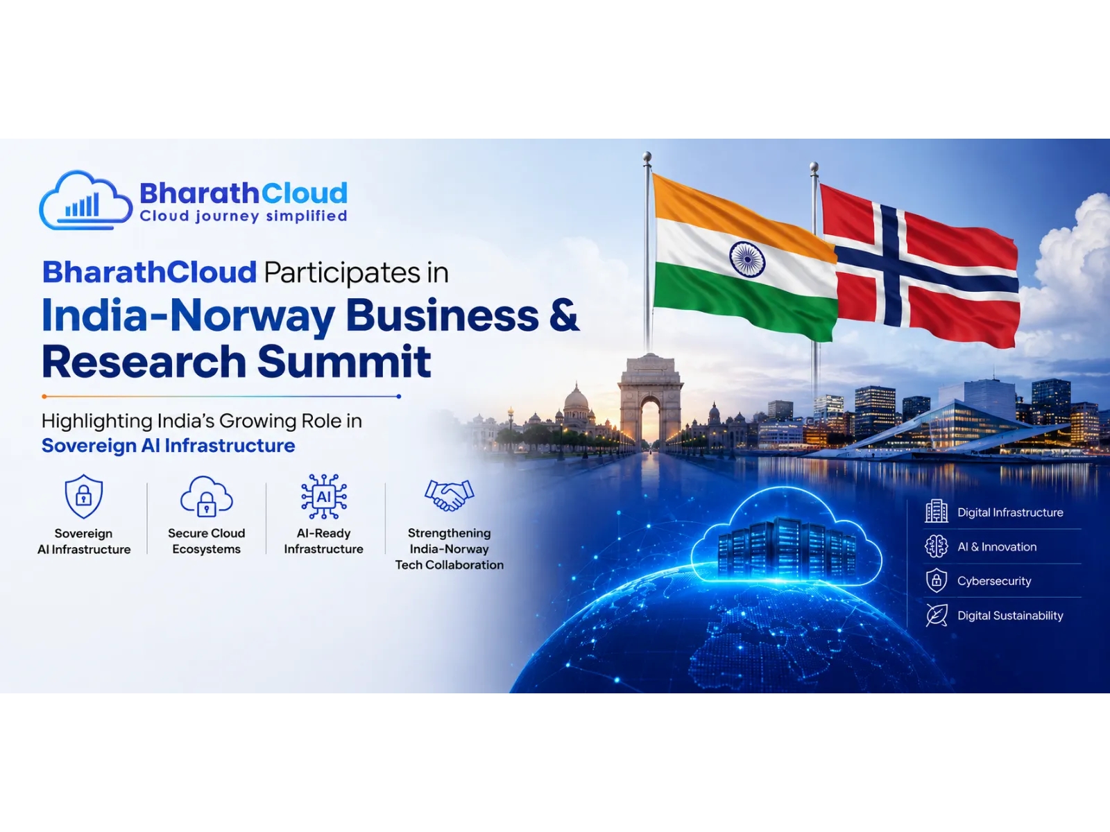 BharathCloud Participates in India-Norway Business & Research Summit, Highlighting India's Growing Role in Sovereign AI Infrastructure