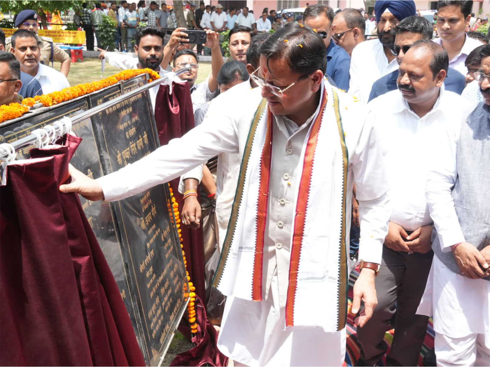 CM Dhami inaugurates developmental projects at Khatima (Photo/Release) 