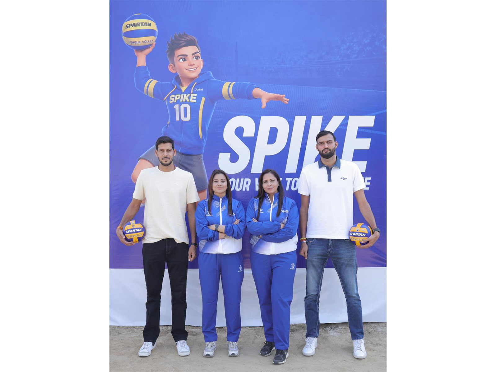 Delhi Pro Volleyball League owners Jasoda Gulliya and Neeti Rawat during phase 1 trials (Image: DVA)