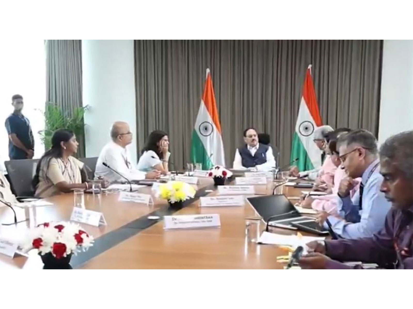 Union Minister for Health and Family Welfare, Jagat Prakash Nadda, chairs a high-level meeting with senior health officials (Photo/Ministry of Health)