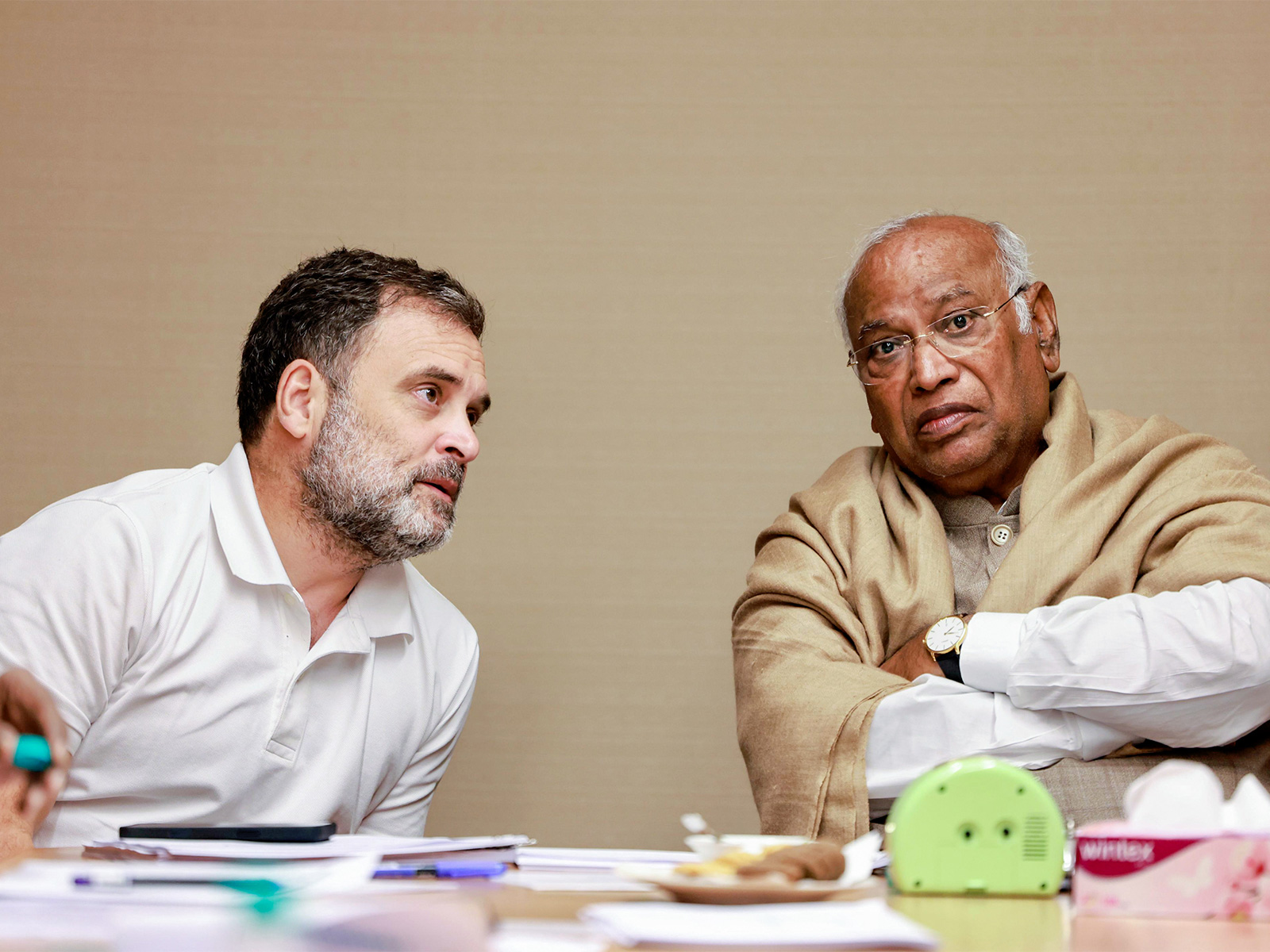 Lok Sabha LoP Rahul Gandhi and Congress President Mallikarjun Kharge (Photo/ANI)