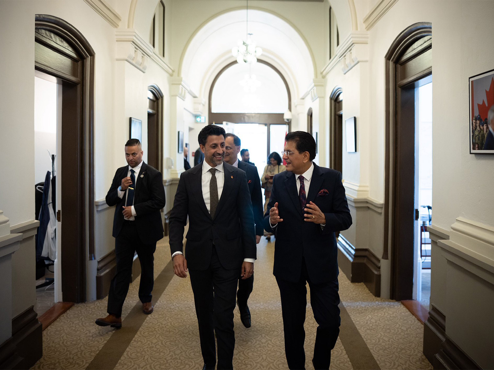 Union Minister Piyush Goyal with Canada's Minister of International Trade, Maninder Sidhu (Photo/X@MSidhuLiberal)